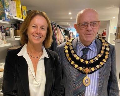 Jo Hilditch DL Represents the Lord-Lieutenant of Herefordshire at the Age Uk Store Opening